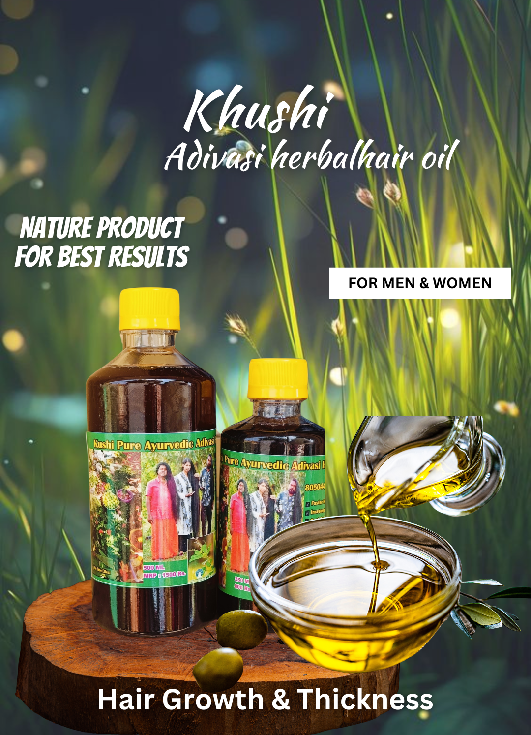 250ml Kushi adivasi herbal hair oil